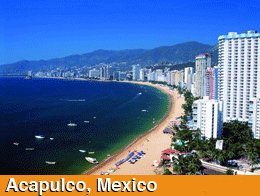 Aerial Photo of Acapulco, Mexico, a Spring Break destination on the Pacific coast of Mexico